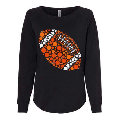 Happy Dot Day 2024 Polka Dot Football Ball Lover Gift Womens California Wash Sweatshirt