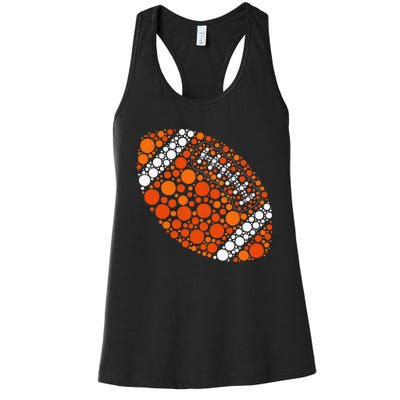 Happy Dot Day 2024 Polka Dot Football Ball Lover Gift Women's Racerback Tank