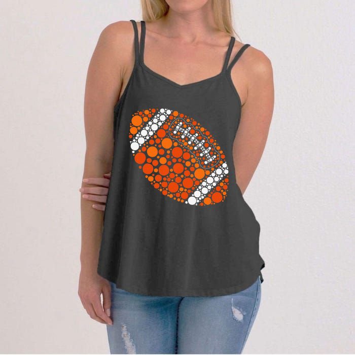 Happy Dot Day 2024 Polka Dot Football Ball Lover Gift Women's Strappy Tank