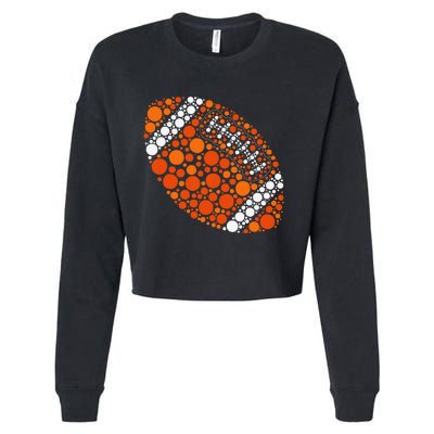 Happy Dot Day 2024 Polka Dot Football Ball Lover Gift Cropped Pullover Crew