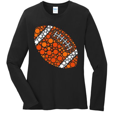 Happy Dot Day 2024 Polka Dot Football Ball Lover Gift Ladies Long Sleeve Shirt