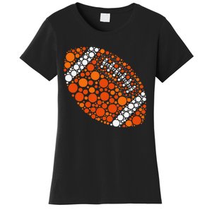 Happy Dot Day 2024 Polka Dot Football Ball Lover Gift Women's T-Shirt