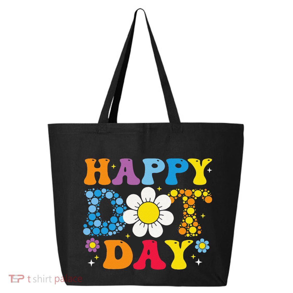 Happy Dot Day Colorful Polka Dot Groovy Gift 25L Jumbo Tote