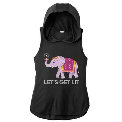 Happy Diwali Deepavali Diwali Festival Indian Hindu Hinduism Ladies PosiCharge Tri-Blend Wicking Draft Hoodie Tank