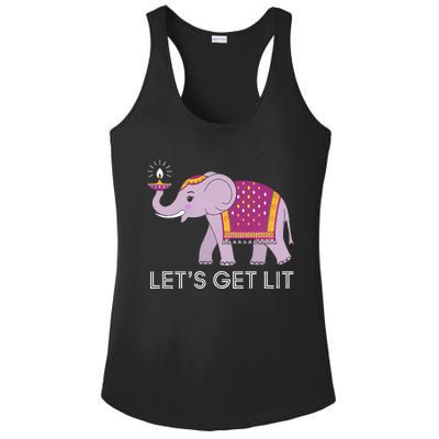 Happy Diwali Deepavali Diwali Festival Indian Hindu Hinduism Ladies PosiCharge Competitor Racerback Tank