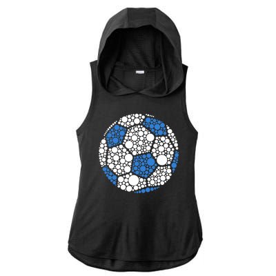 Happy Dot Day 2024 Polka Dot Soccer Ball Lover Ladies PosiCharge Tri-Blend Wicking Draft Hoodie Tank