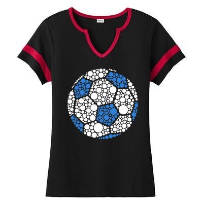 Happy Dot Day 2024 Polka Dot Soccer Ball Lover Ladies Halftime Notch Neck Tee