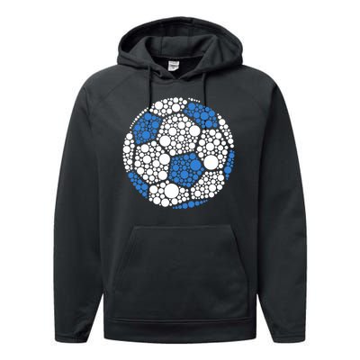 Happy Dot Day 2024 Polka Dot Soccer Ball Lover Performance Fleece Hoodie