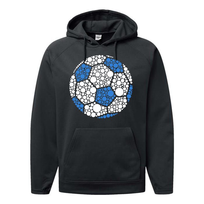 Happy Dot Day 2024 Polka Dot Soccer Ball Lover Performance Fleece Hoodie