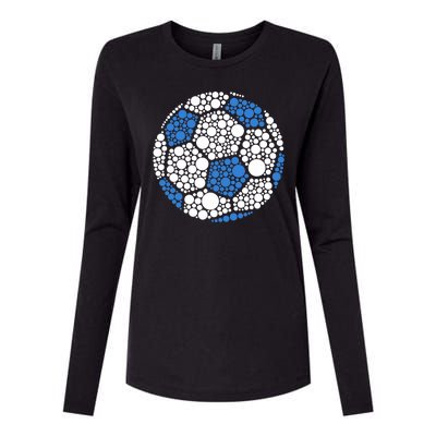 Happy Dot Day 2024 Polka Dot Soccer Ball Lover Womens Cotton Relaxed Long Sleeve T-Shirt