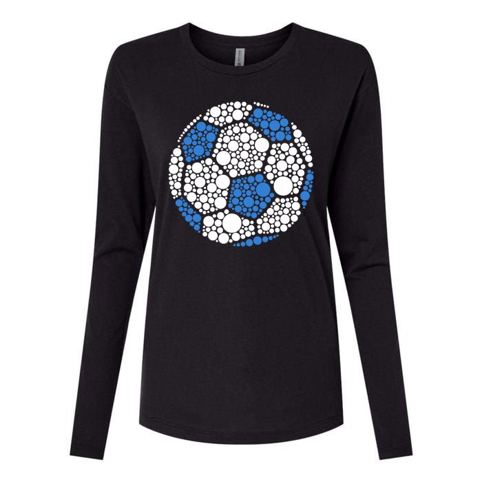 Happy Dot Day 2024 Polka Dot Soccer Ball Lover Womens Cotton Relaxed Long Sleeve T-Shirt