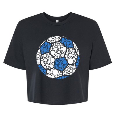 Happy Dot Day 2024 Polka Dot Soccer Ball Lover Bella+Canvas Jersey Crop Tee