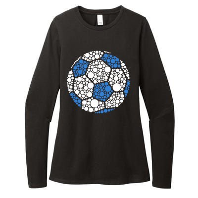 Happy Dot Day 2024 Polka Dot Soccer Ball Lover Womens CVC Long Sleeve Shirt