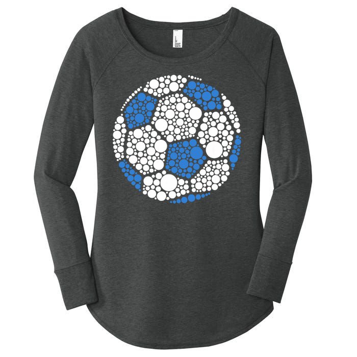 Happy Dot Day 2024 Polka Dot Soccer Ball Lover Women's Perfect Tri Tunic Long Sleeve Shirt