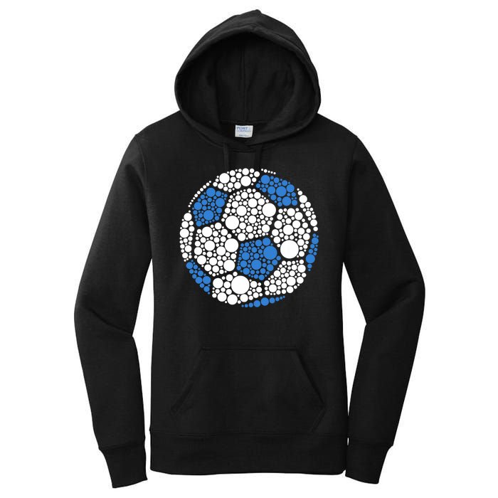 Happy Dot Day 2024 Polka Dot Soccer Ball Lover Women's Pullover Hoodie