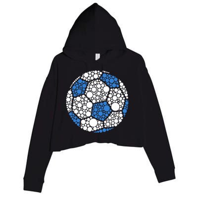 Happy Dot Day 2024 Polka Dot Soccer Ball Lover Crop Fleece Hoodie