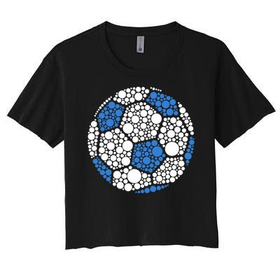 Happy Dot Day 2024 Polka Dot Soccer Ball Lover Women's Crop Top Tee