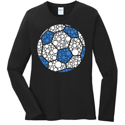 Happy Dot Day 2024 Polka Dot Soccer Ball Lover Ladies Long Sleeve Shirt