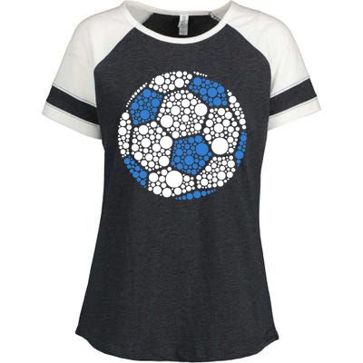 Happy Dot Day 2024 Polka Dot Soccer Ball Lover Enza Ladies Jersey Colorblock Tee