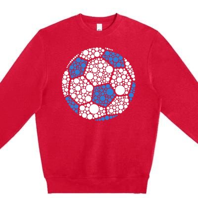 Happy Dot Day 2024 Polka Dot Soccer Ball Lover Premium Crewneck Sweatshirt