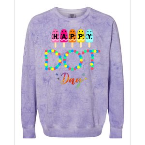 Happy Dot Day Colorful Colorblast Crewneck Sweatshirt