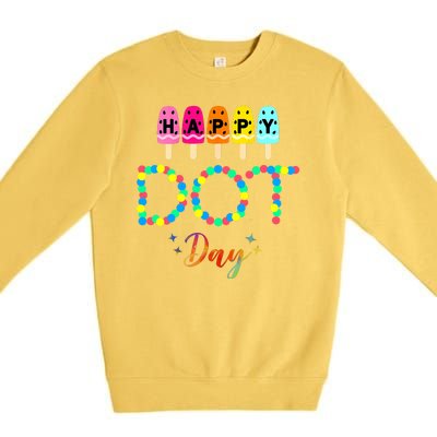 Happy Dot Day Colorful Premium Crewneck Sweatshirt