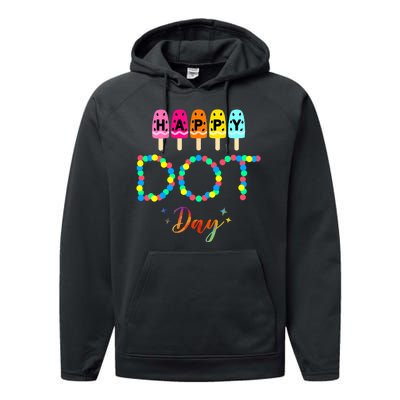 Happy Dot Day Colorful Performance Fleece Hoodie