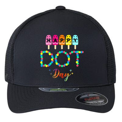 Happy Dot Day Colorful Flexfit Unipanel Trucker Cap