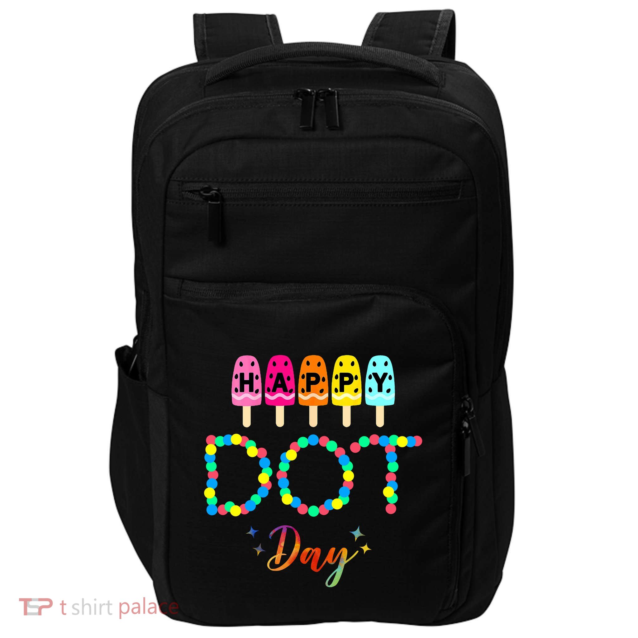 Happy Dot Day Colorful Impact Tech Backpack