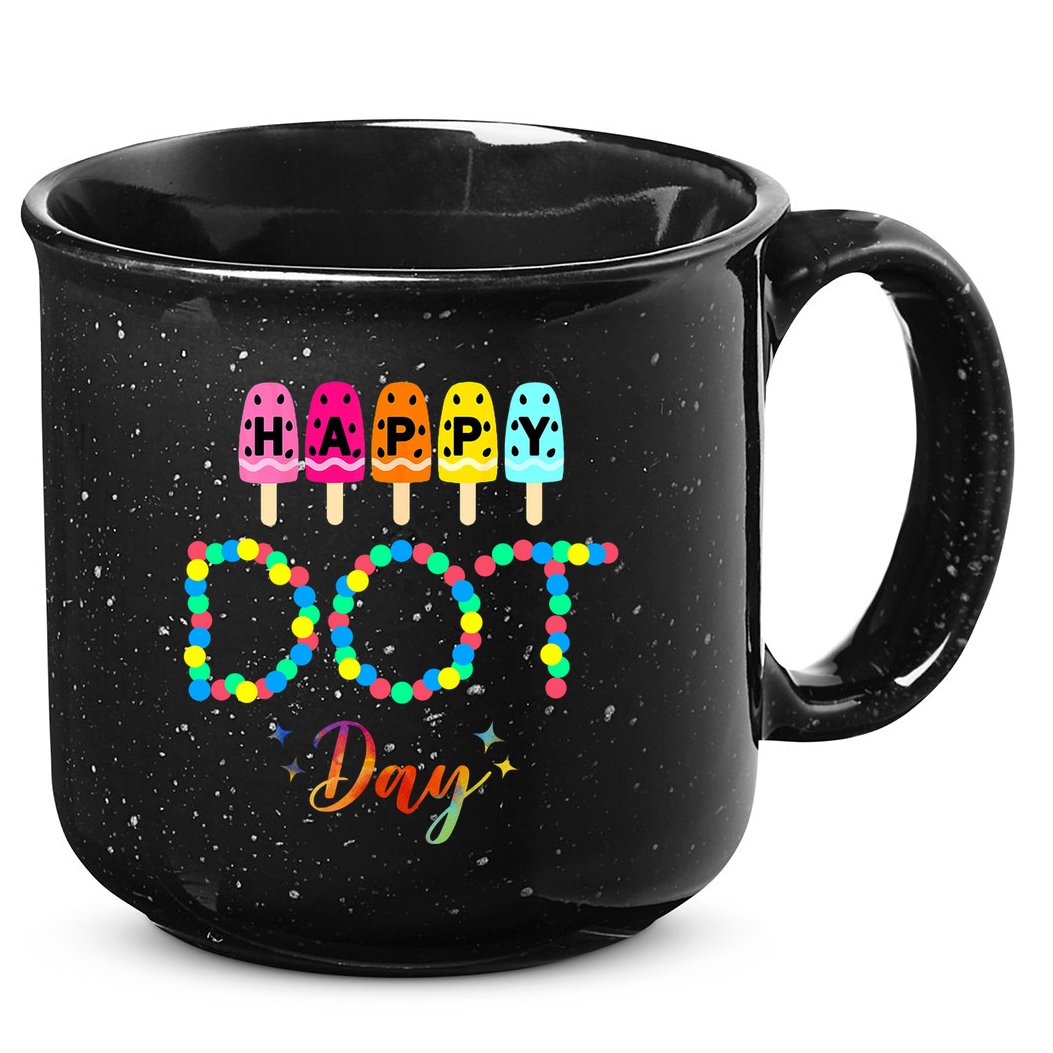 Happy Dot Day Colorful 15oz Campfire Ceramic Mug