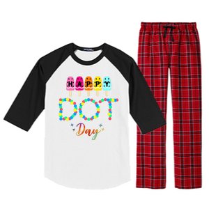 Happy Dot Day Colorful Raglan Sleeve Pajama Set