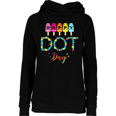 Happy Dot Day Colorful Womens Funnel Neck Pullover Hood