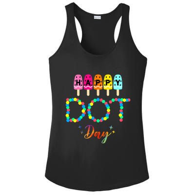 Happy Dot Day Colorful Ladies PosiCharge Competitor Racerback Tank