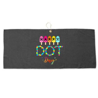 Happy Dot Day Colorful Large Microfiber Waffle Golf Towel