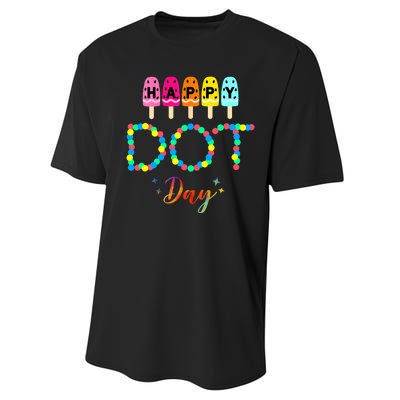 Happy Dot Day Colorful Performance Sprint T-Shirt