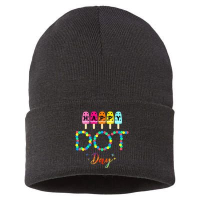 Happy Dot Day Colorful Sustainable Knit Beanie
