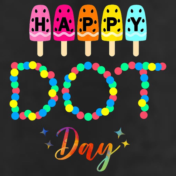 Happy Dot Day Colorful Golf Towel
