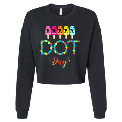 Happy Dot Day Colorful Cropped Pullover Crew