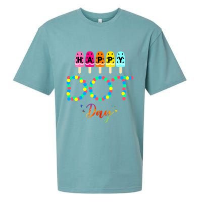 Happy Dot Day Colorful Sueded Cloud Jersey T-Shirt