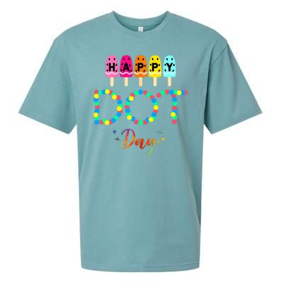 Happy Dot Day Colorful Sueded Cloud Jersey T-Shirt