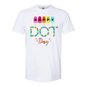 Happy Dot Day Colorful Softstyle CVC T-Shirt