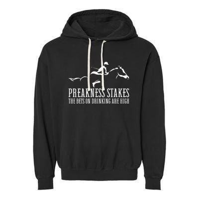 Horse Derby Day Preakness Stakes Horse Racing Garment-Dyed Fleece Hoodie