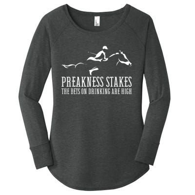 Horse Derby Day Preakness Stakes Horse Racing Women's Perfect Tri Tunic Long Sleeve Shirt