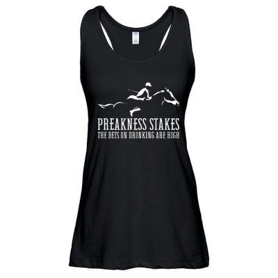 Horse Derby Day Preakness Stakes Horse Racing Ladies Essential Flowy Tank