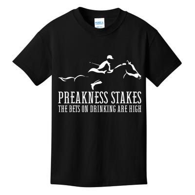 Horse Derby Day Preakness Stakes Horse Racing Kids T-Shirt