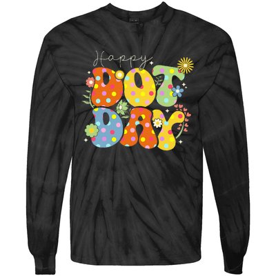 Happy Dot Day Colorful Cute Polka Dot Tie-Dye Long Sleeve Shirt