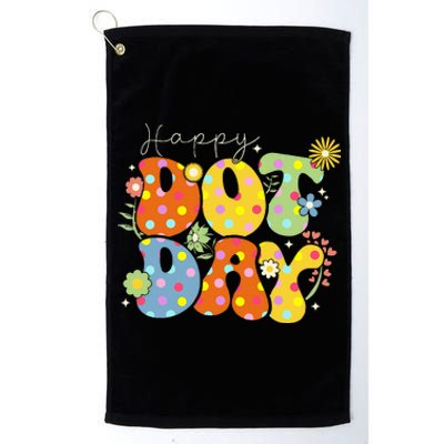 Happy Dot Day Colorful Cute Polka Dot Platinum Collection Golf Towel