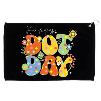 Happy Dot Day Colorful Cute Polka Dot Grommeted Golf Towel