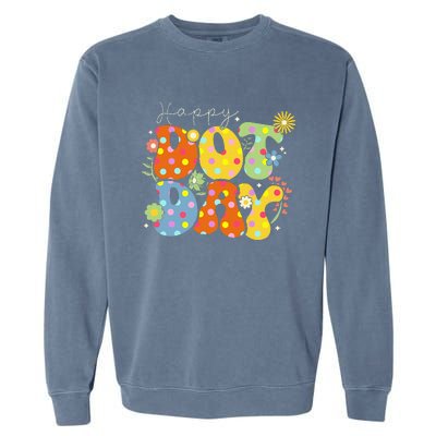 Happy Dot Day Colorful Cute Polka Dot Garment-Dyed Sweatshirt