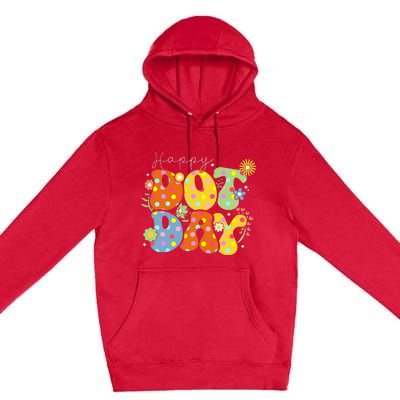 Happy Dot Day Colorful Cute Polka Dot Premium Pullover Hoodie